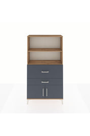 Arges Dolap 2 Raflı 2 Çekmeceli 2 Kapaklı 88x30x163 Çam-Antrasit