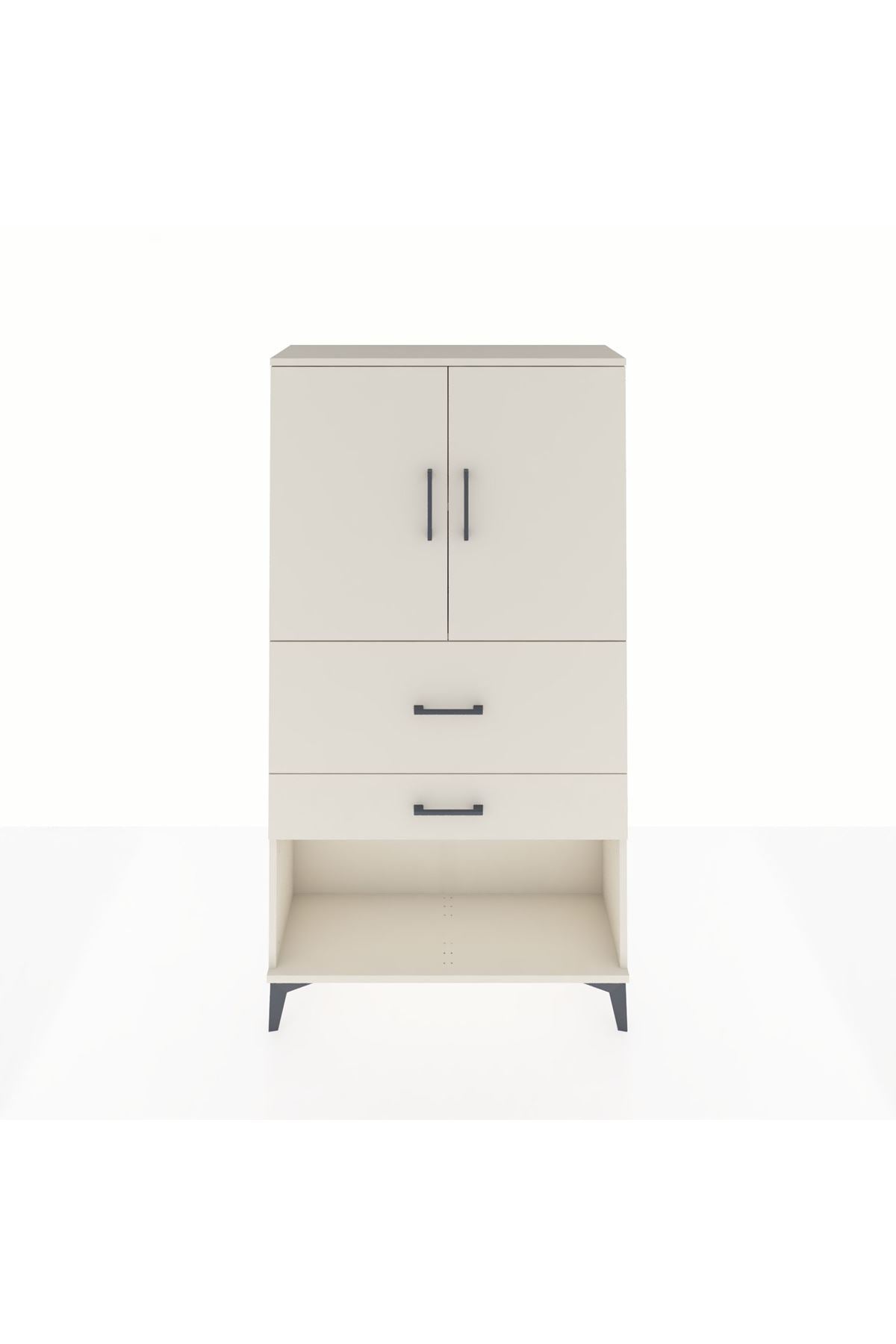 Arges Dolap 2 Raflı 2 Çekmeceli 2 Kapaklı 88x30x163 Aytaşı-Aytaşı