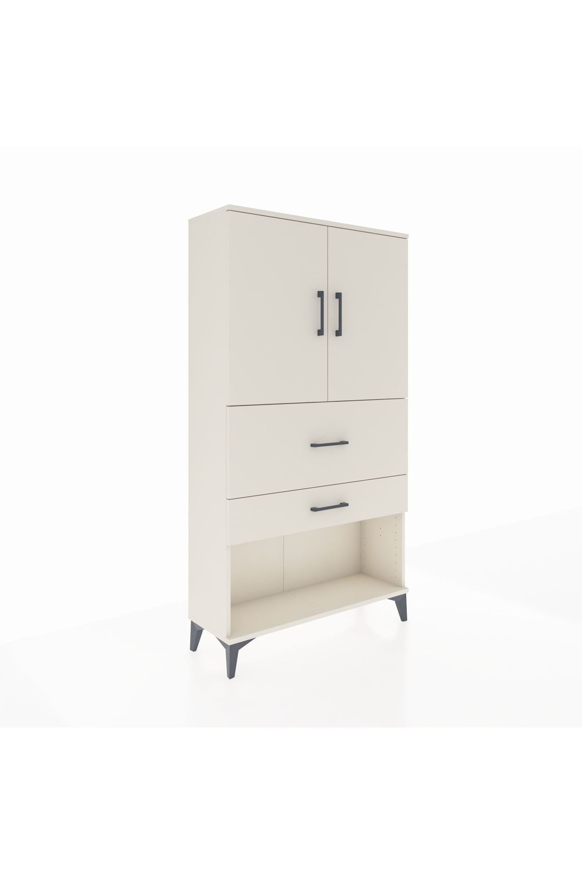 Arges Dolap 2 Raflı 2 Çekmeceli 2 Kapaklı 88x30x163 Aytaşı-Aytaşı