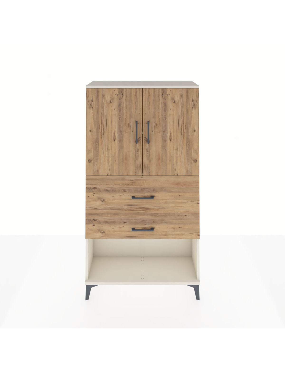 Arges Dolap 2 Raflı 2 Çekmeceli 2 Kapaklı 88x30x163 Aytaşı-Çam