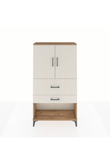 Arges Dolap 2 Raflı 2 Çekmeceli 2 Kapaklı 88x30x163