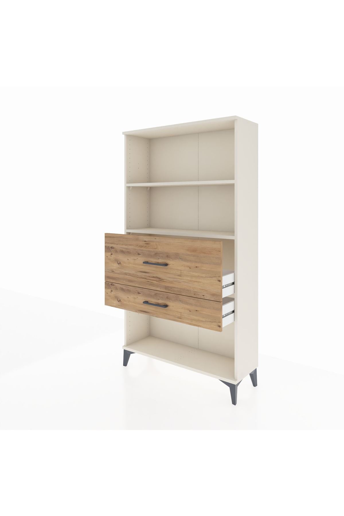 Arges Dolap 2 Raflı 2 Çekmeceli 88x30x163 Aytaşı-Çam