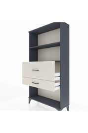 Arges Dolap 2 Raflı 2 Çekmeceli 88x30x163 Antrasit-Aytaşı