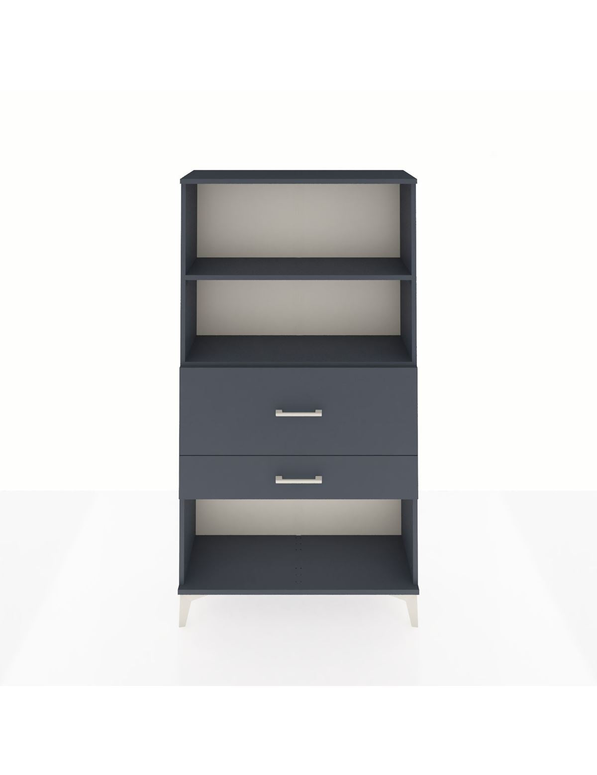 Arges Dolap 2 Raflı 2 Çekmeceli 88x30x163 Antrasit-Antrasit