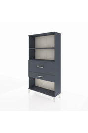 Arges Dolap 2 Raflı 2 Çekmeceli 88x30x163 Antrasit-Antrasit