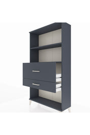 Arges Dolap 2 Raflı 2 Çekmeceli 88x30x163 Antrasit-Antrasit