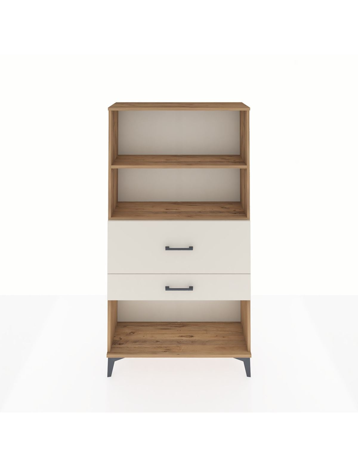 Arges Dolap 2 Raflı 2 Çekmeceli 88x30x163 Çam-Aytaşı