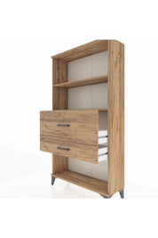 Arges Dolap 2 Raflı 2 Çekmeceli 88x30x163 Çam-Çam