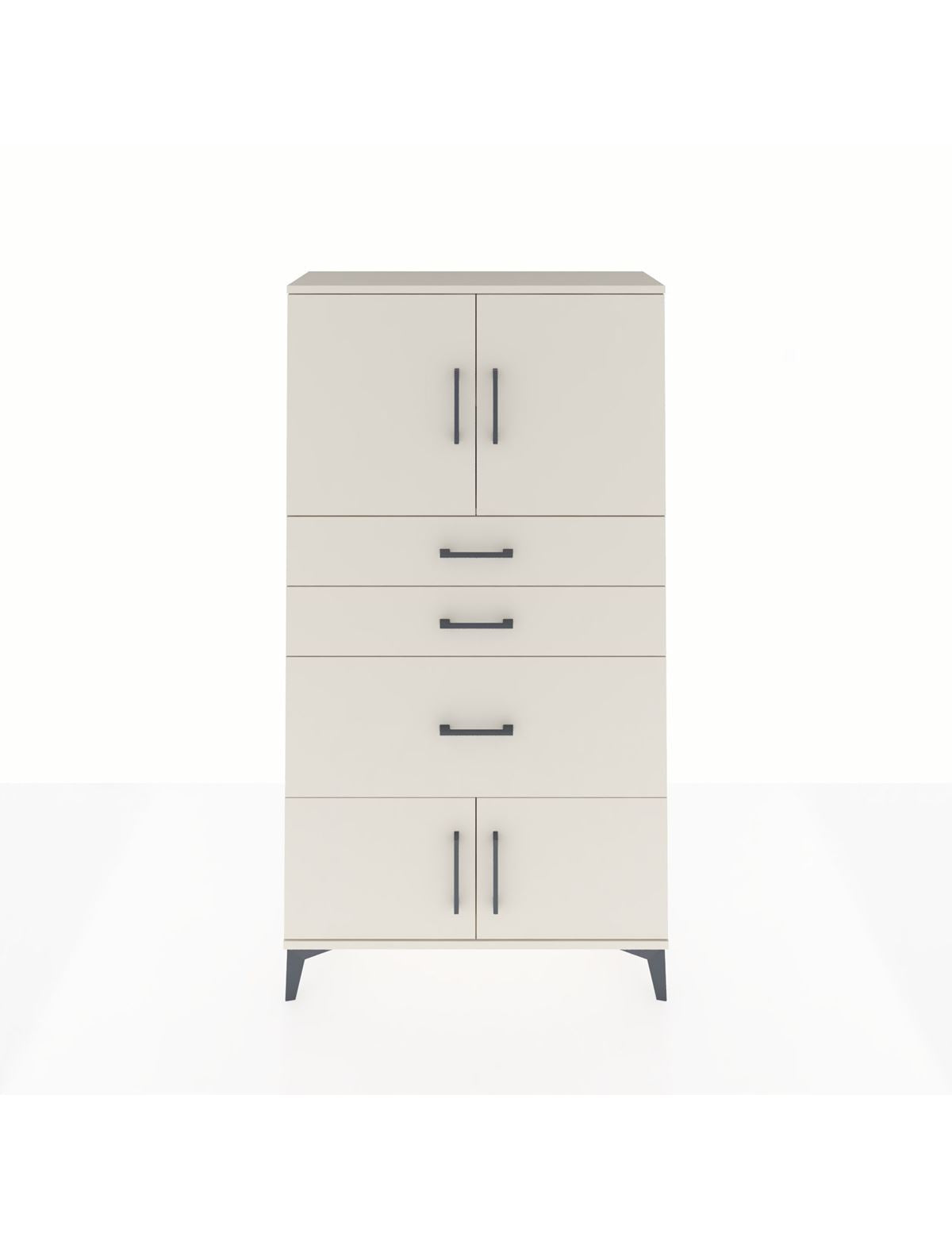 Arges Dolap 2 Raflı 3 Çekmeceli 4 Kapaklı 88x30x163 Aytaşı-Aytaşı