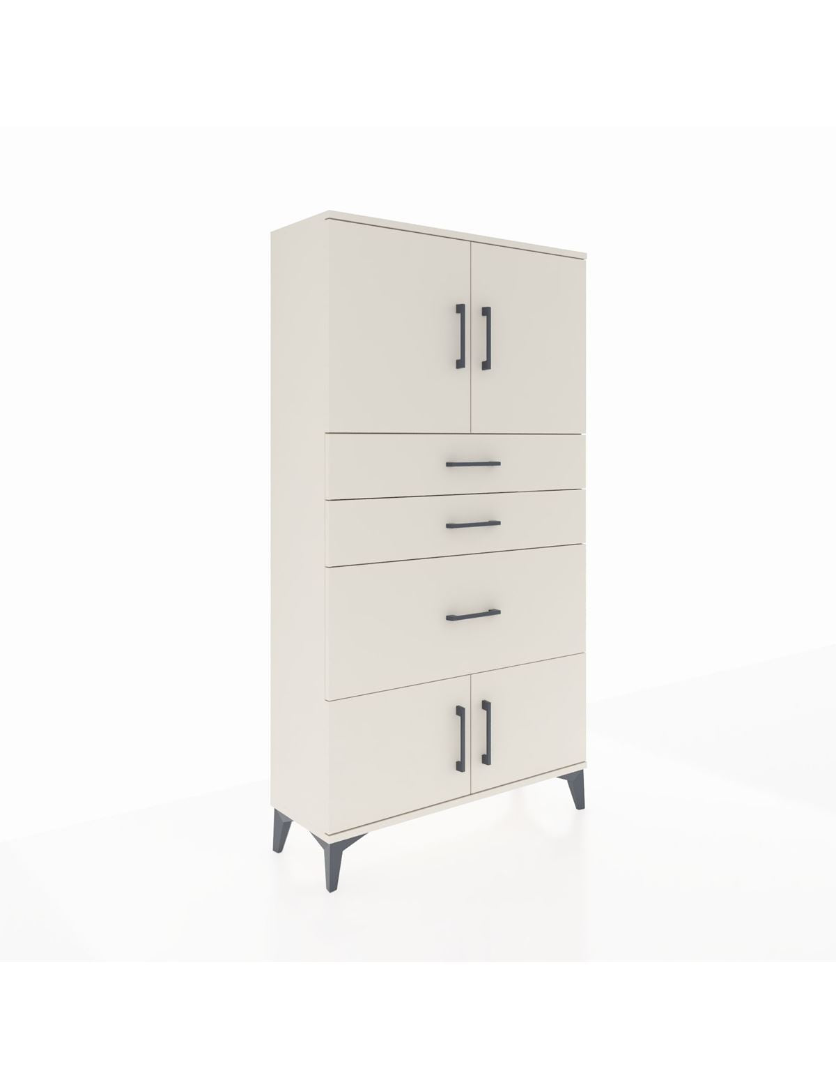 Arges Dolap 2 Raflı 3 Çekmeceli 4 Kapaklı 88x30x163 Aytaşı-Aytaşı