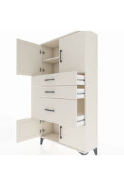 Arges Dolap 2 Raflı 3 Çekmeceli 4 Kapaklı 88x30x163 Aytaşı-Aytaşı