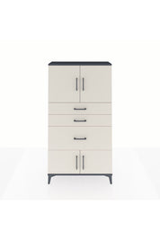 Arges Dolap 2 Raflı 3 Çekmeceli 4 Kapaklı 88x30x163 Antrasit-Aytaşı