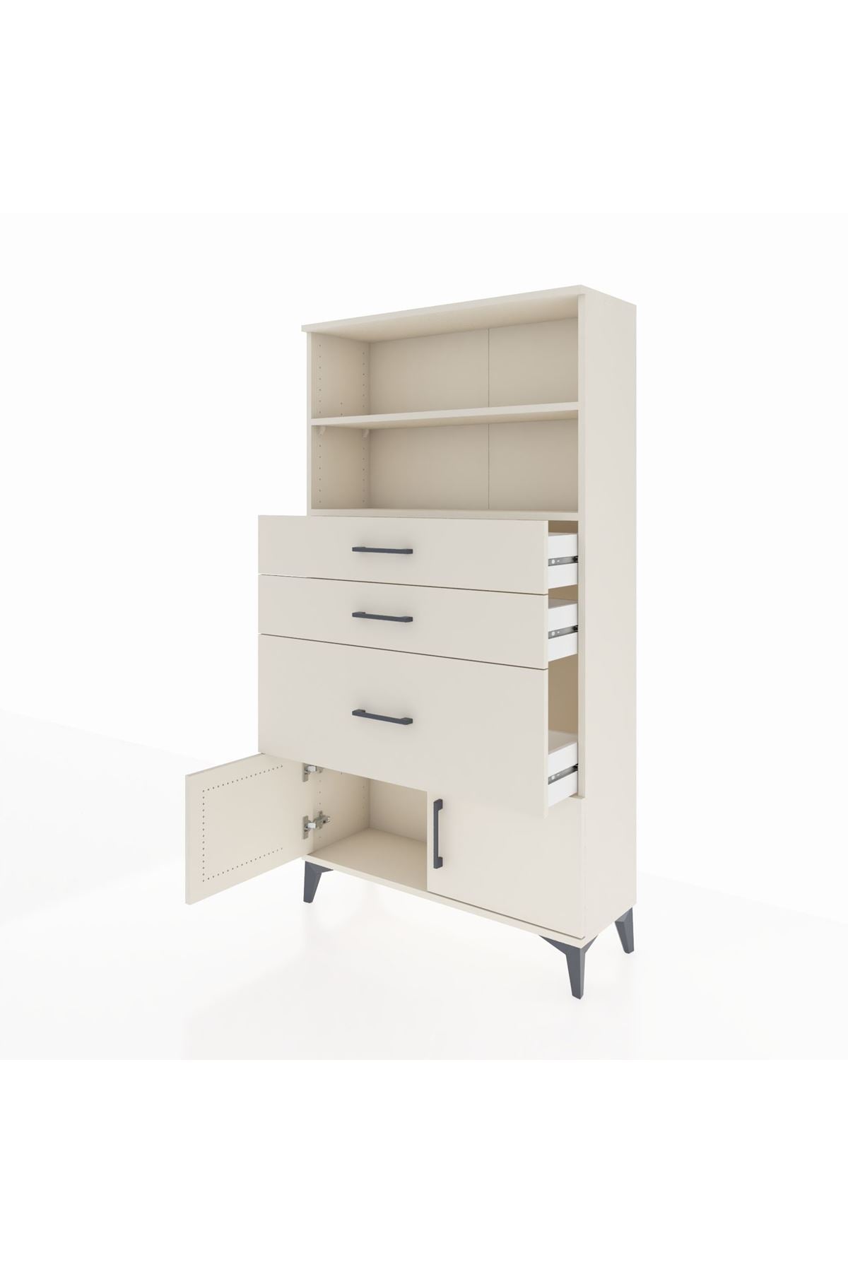 Arges Dolap 2 Raflı 3 Çekmeceli 2 Kapaklı 88x30x163 Aytaşı-Aytaşı