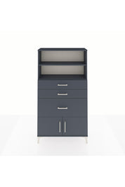 Arges Dolap 2 Raflı 3 Çekmeceli 2 Kapaklı 88x30x163 Antrasit-Antrasit