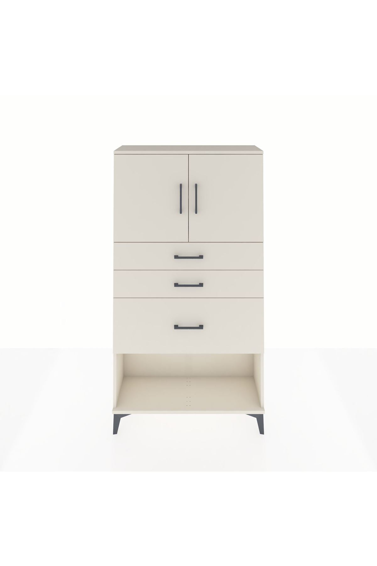 Arges Dolap 2 Raflı 3 Çekmeceli 2 Kapaklı 88x30x163 Aytaşı-Aytaşı