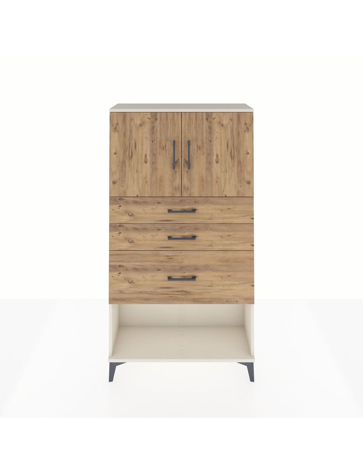 Arges Dolap 2 Raflı 3 Çekmeceli 2 Kapaklı 88x30x163 Aytaşı-Çam