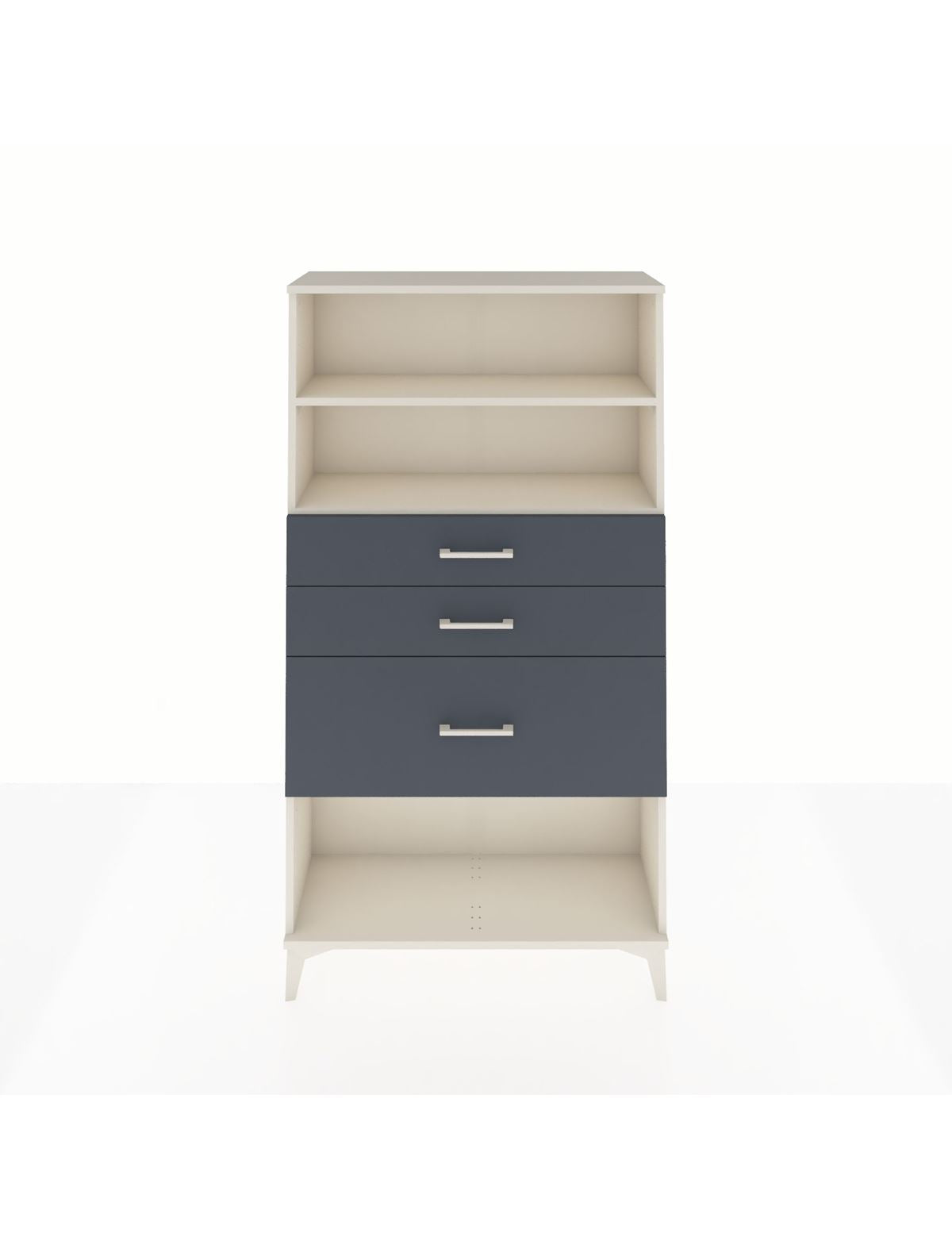 Arges Dolap 2 Raflı 3 Çekmeceli 88x30x163 Aytaşı-Antrasit