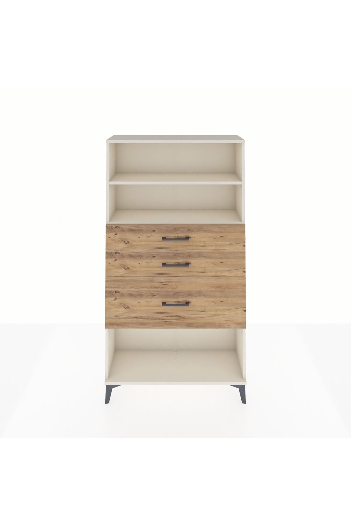 Arges Dolap 2 Raflı 3 Çekmeceli 88x30x163 Aytaşı-Çam