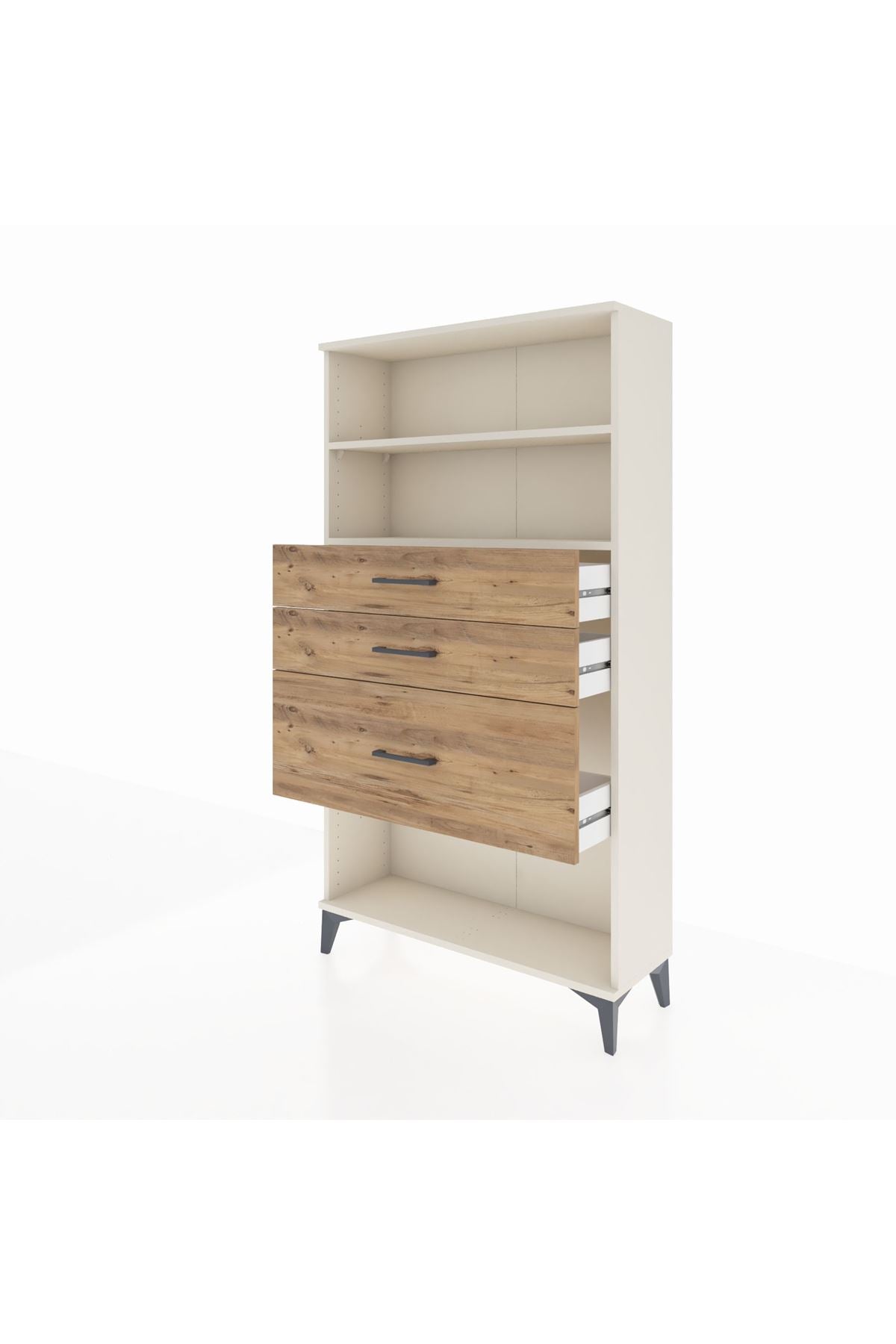 Arges Dolap 2 Raflı 3 Çekmeceli 88x30x163 Aytaşı-Çam