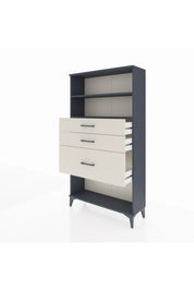 Arges Dolap 2 Raflı 3 Çekmeceli 88x30x163 Antrasit-Aytaşı