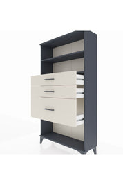 Arges Dolap 2 Raflı 3 Çekmeceli 88x30x163 Antrasit-Aytaşı