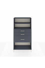 Arges Dolap 2 Raflı 3 Çekmeceli 88x30x163 Antrasit-Antrasit