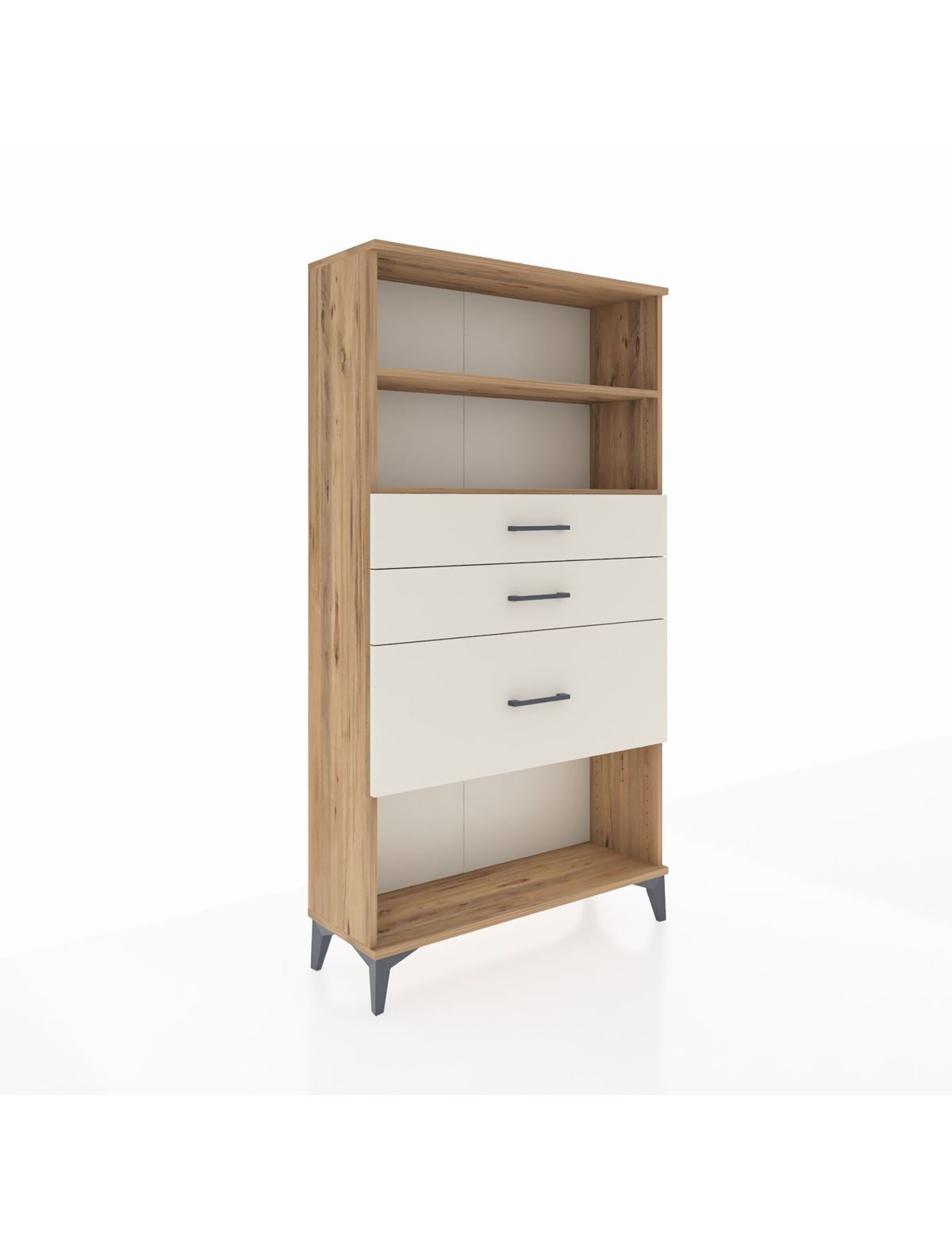 Arges Dolap 2 Raflı 3 Çekmeceli 88x30x163 Çam-Aytaşı