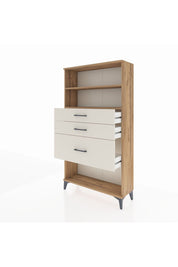 Arges Dolap 2 Raflı 3 Çekmeceli 88x30x163 Çam-Aytaşı