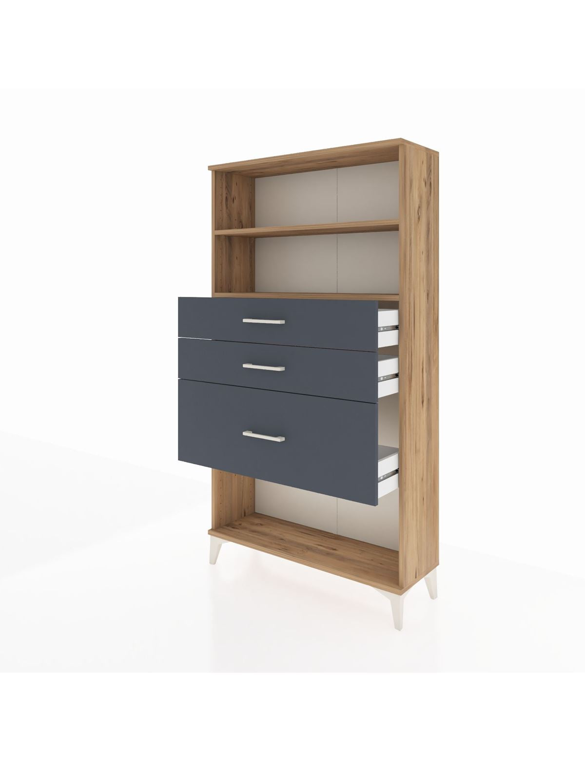 Arges Dolap 2 Raflı 3 Çekmeceli 88x30x163 - S21M130V8A