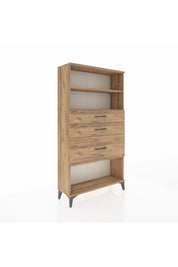 Arges Dolap 2 Raflı 3 Çekmeceli 88x30x163 Çam-Çam