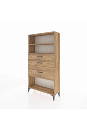 Arges Dolap 2 Raflı 3 Çekmeceli 88x30x163 Çam-Çam