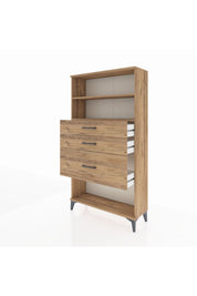 Arges Dolap 2 Raflı 3 Çekmeceli 88x30x163 Çam-Çam