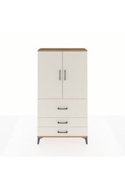 Arges Dolap 3 Raflı 3 Çekmeceli 2 Kapaklı 88x30x163 Çam-Aytaşı