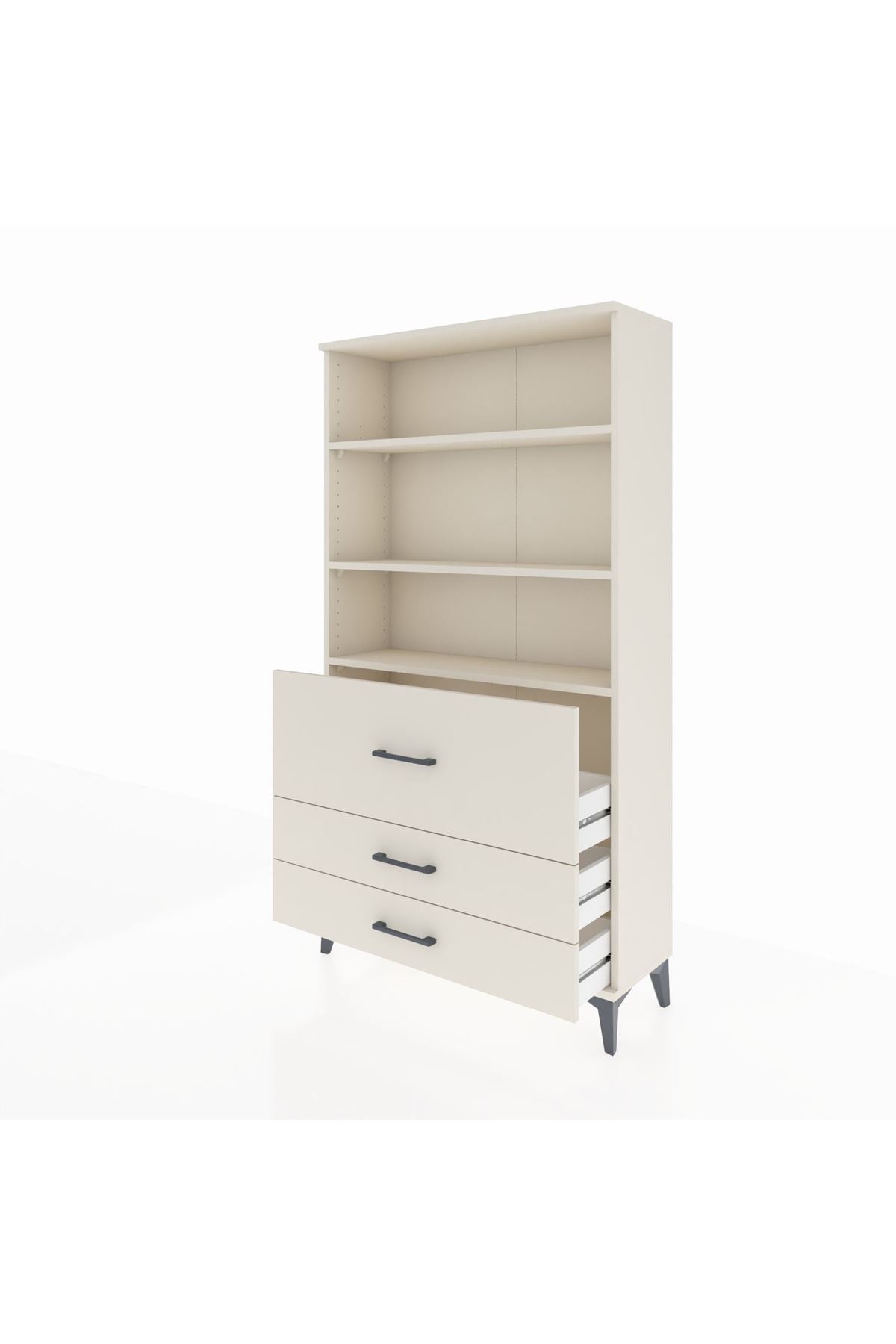 Arges Dolap 3 Raflı 3 Çekmeceli 88x30x163 Aytaşı-Aytaşı