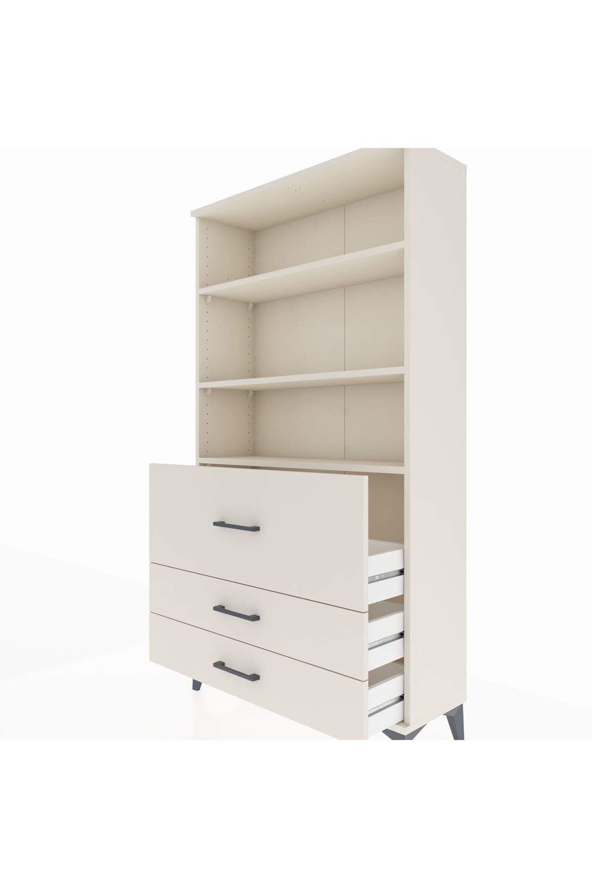 Arges Dolap 3 Raflı 3 Çekmeceli 88x30x163 Aytaşı-Aytaşı