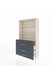 Arges Dolap 3 Raflı 3 Çekmeceli 88x30x163 Aytaşı-Antrasit