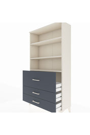 Arges Dolap 3 Raflı 3 Çekmeceli 88x30x163 Aytaşı-Antrasit