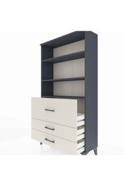 Arges Dolap 3 Raflı 3 Çekmeceli 88x30x163 Antrasit-Aytaşı