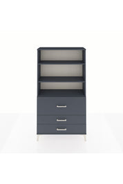 Arges Dolap 3 Raflı 3 Çekmeceli 88x30x163 Antrasit-Antrasit