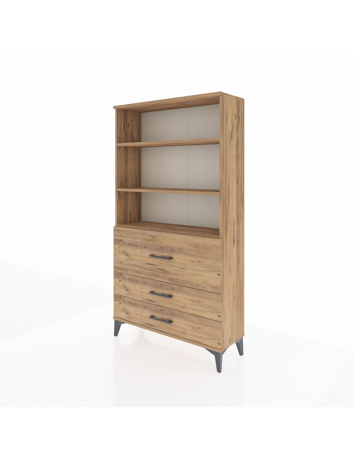 Arges Dolap 3 Raflı 3 Çekmeceli 88x30x163 - S21M132V9A