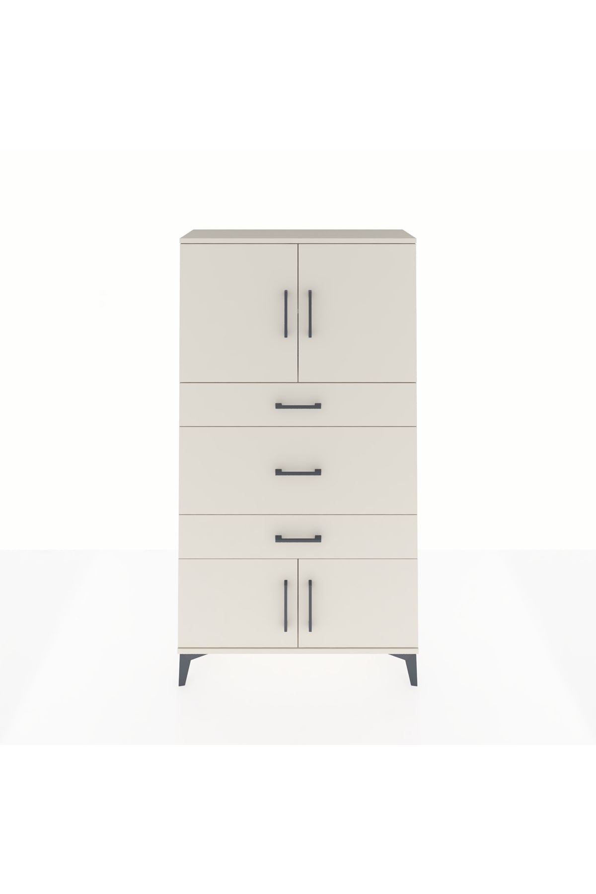 Arges Dolap 2 Raflı 3 Çekmeceli 4 Kapaklı 88x30x163 Aytaşı-Aytaşı