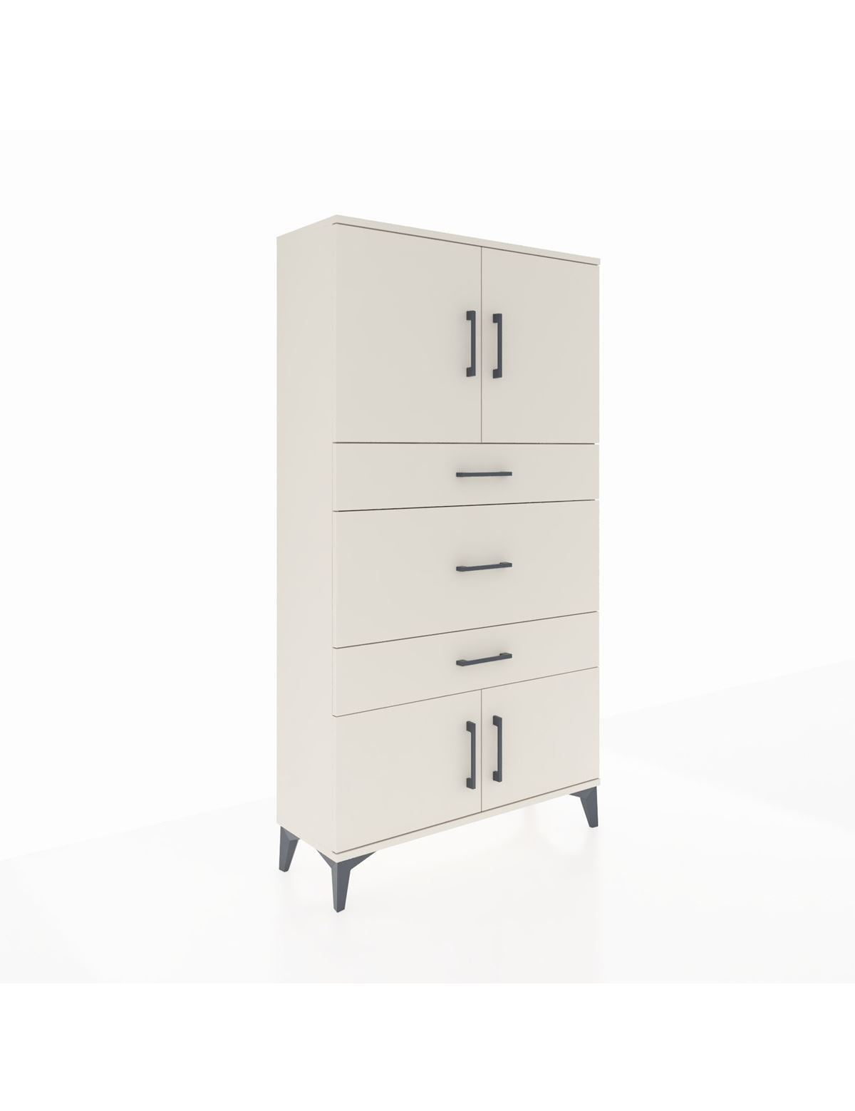 Arges Dolap 2 Raflı 3 Çekmeceli 4 Kapaklı 88x30x163 Aytaşı-Aytaşı