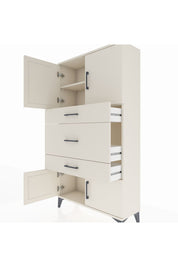 Arges Dolap 2 Raflı 3 Çekmeceli 4 Kapaklı 88x30x163 Aytaşı-Aytaşı