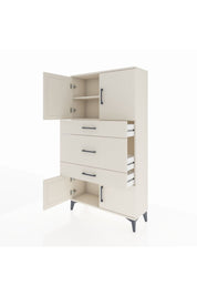 Arges Dolap 2 Raflı 3 Çekmeceli 4 Kapaklı 88x30x163 Aytaşı-Aytaşı