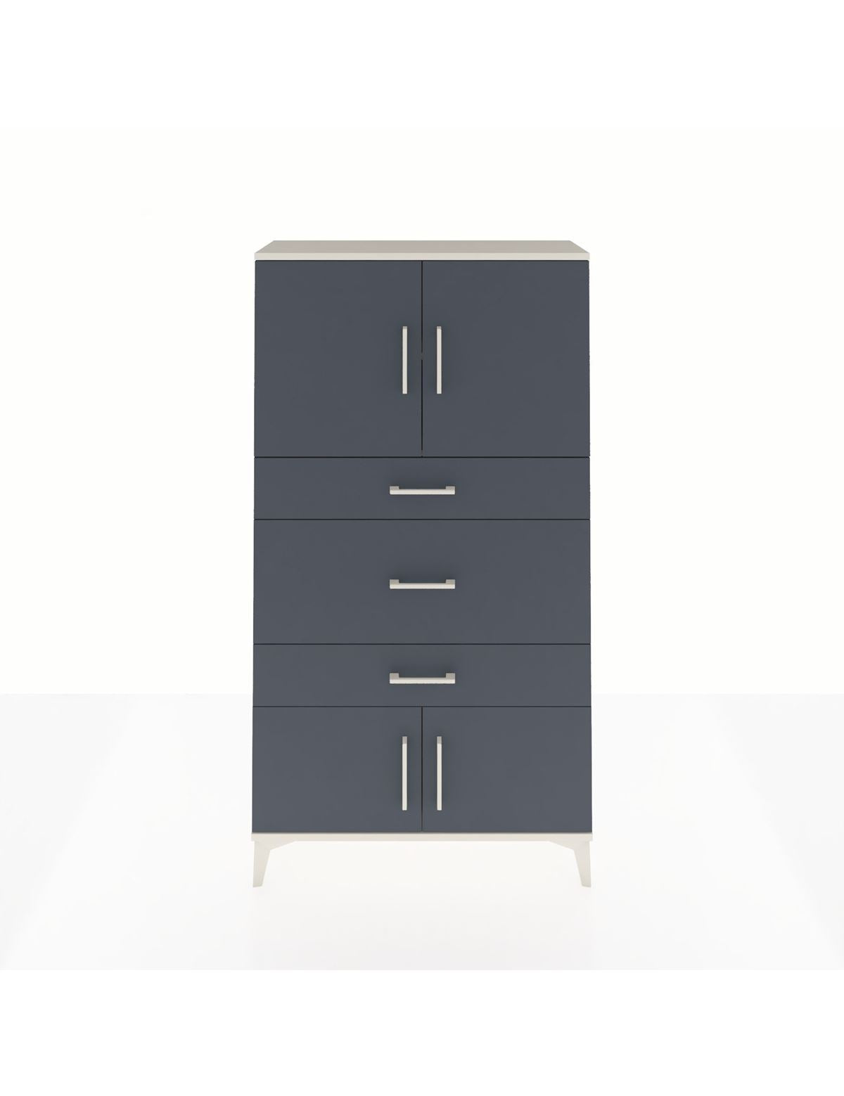 Arges Dolap 2 Raflı 3 Çekmeceli 4 Kapaklı 88x30x163 Aytaşı-Antrasit