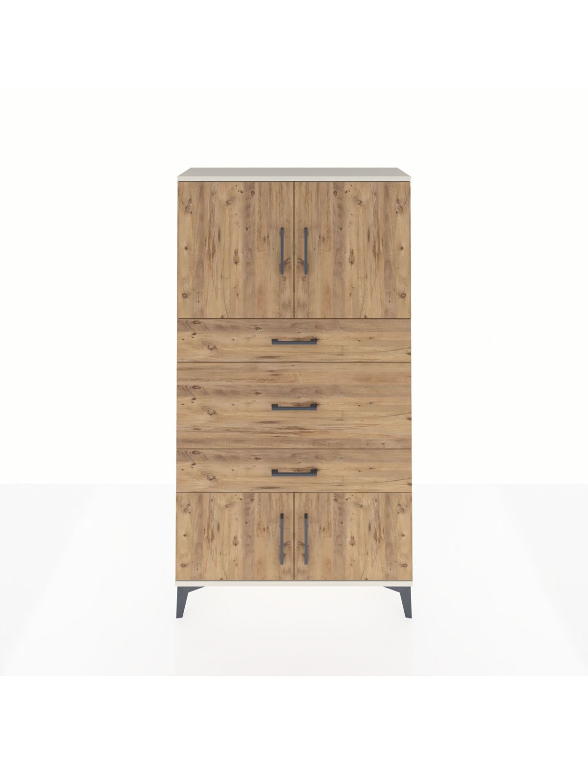 Arges Dolap 2 Raflı 3 Çekmeceli 4 Kapaklı 88x30x163 Aytaşı-Çam