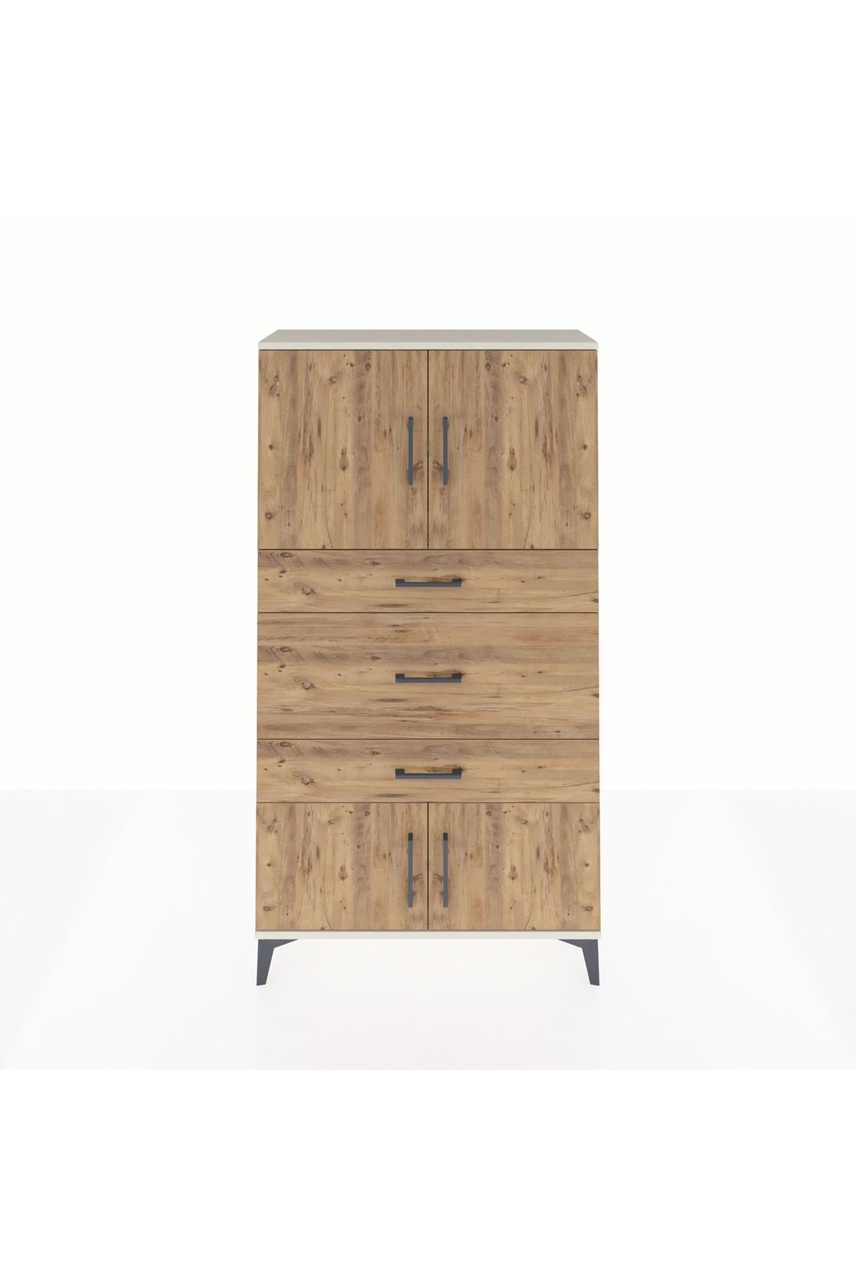 Arges Dolap 2 Raflı 3 Çekmeceli 4 Kapaklı 88x30x163 Aytaşı-Çam