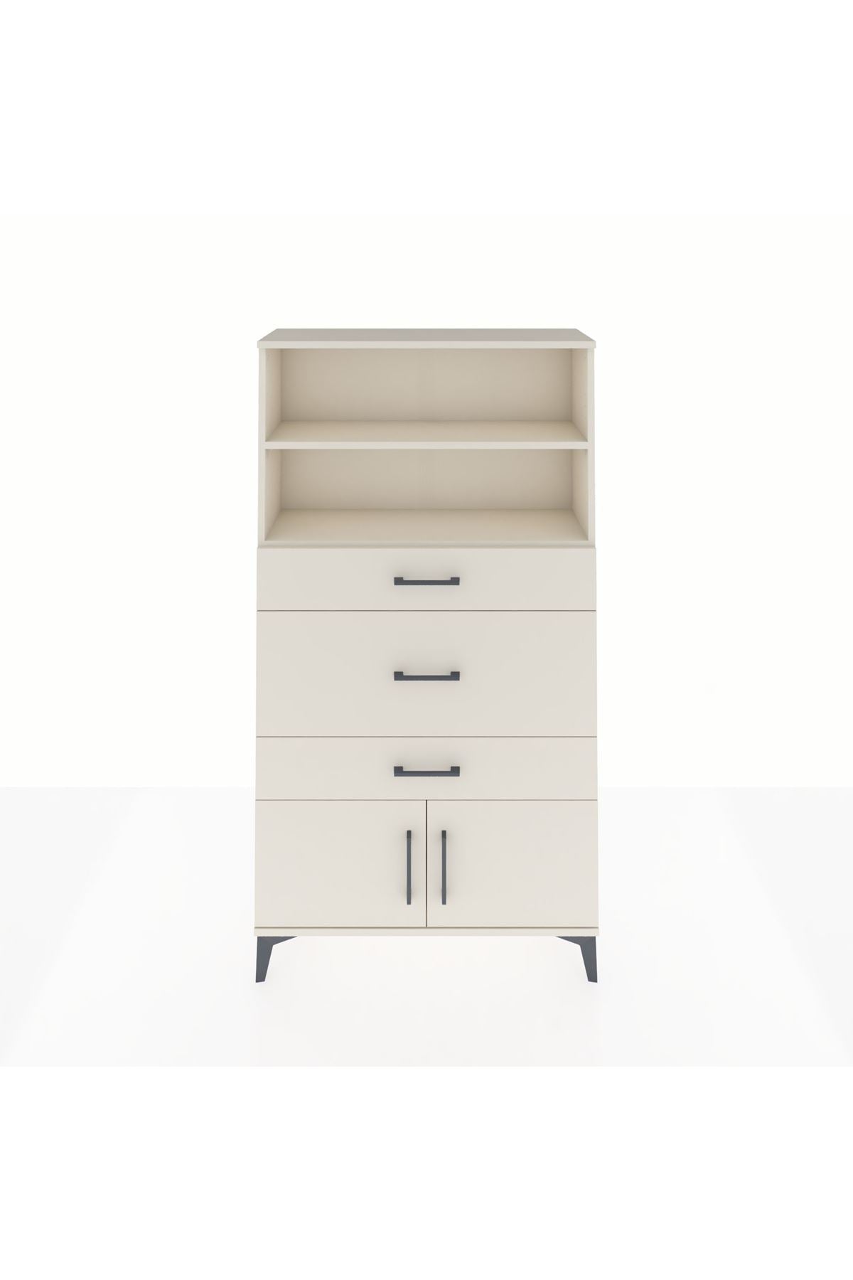 Arges Dolap 2 Raflı 3 Çekmeceli 2 Kapaklı 88x30x163 Aytaşı-Aytaşı