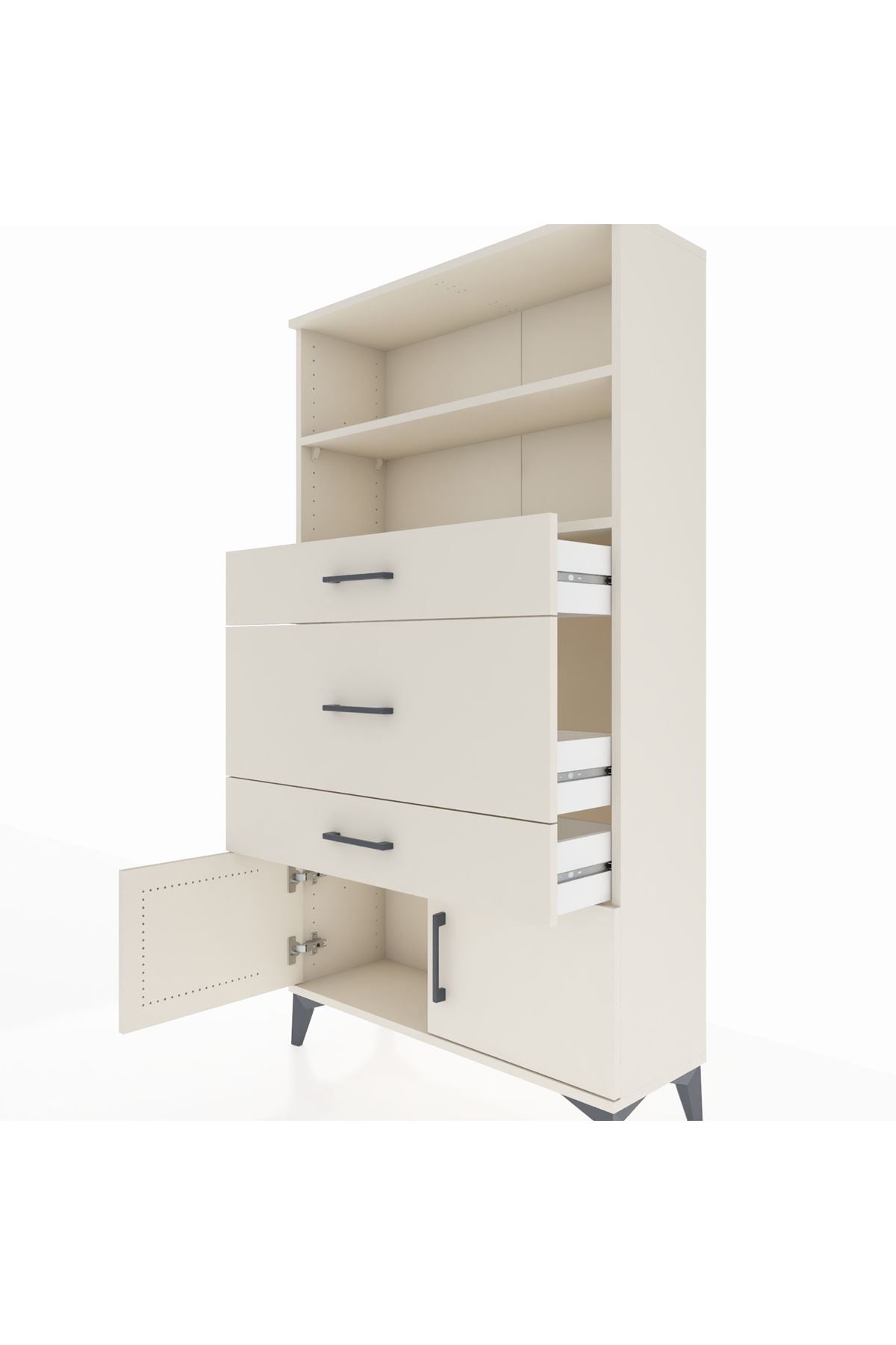 Arges Dolap 2 Raflı 3 Çekmeceli 2 Kapaklı 88x30x163 Aytaşı-Aytaşı