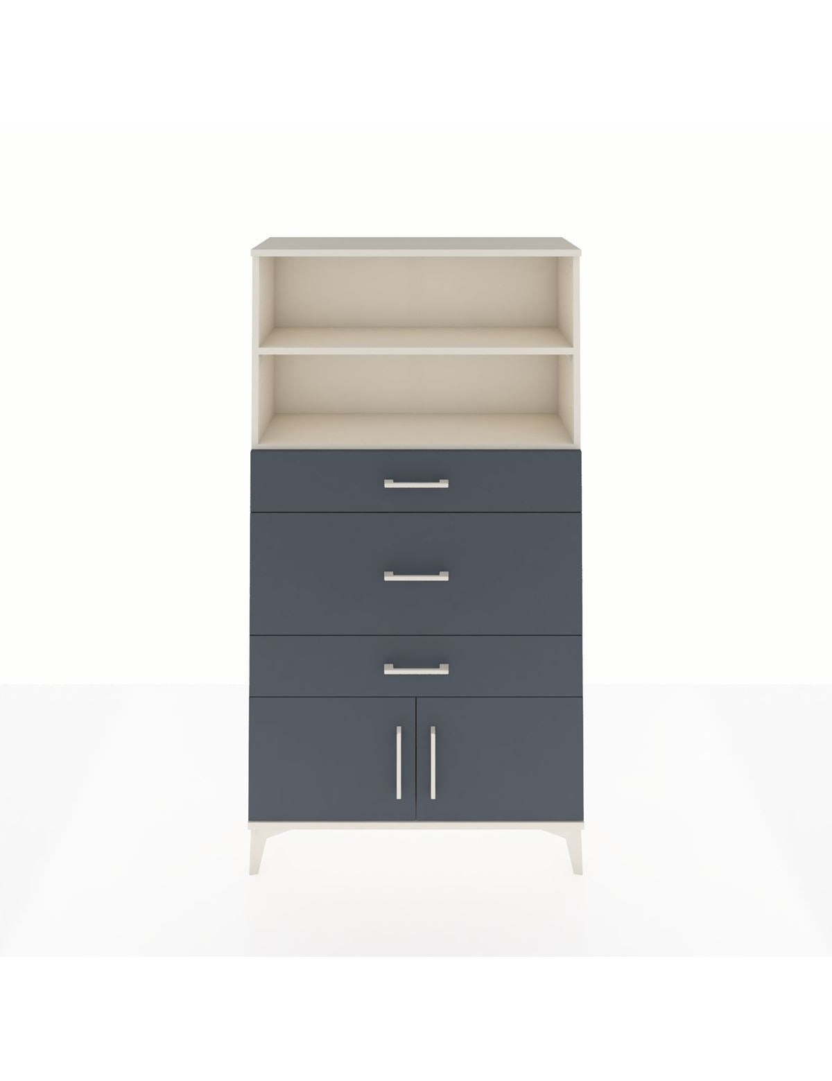 Arges Dolap 2 Raflı 3 Çekmeceli 2 Kapaklı 88x30x163 Aytaşı-Antrasit